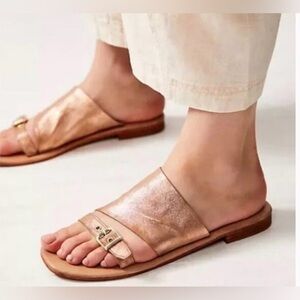 Free People Metallic Rose Sandals
